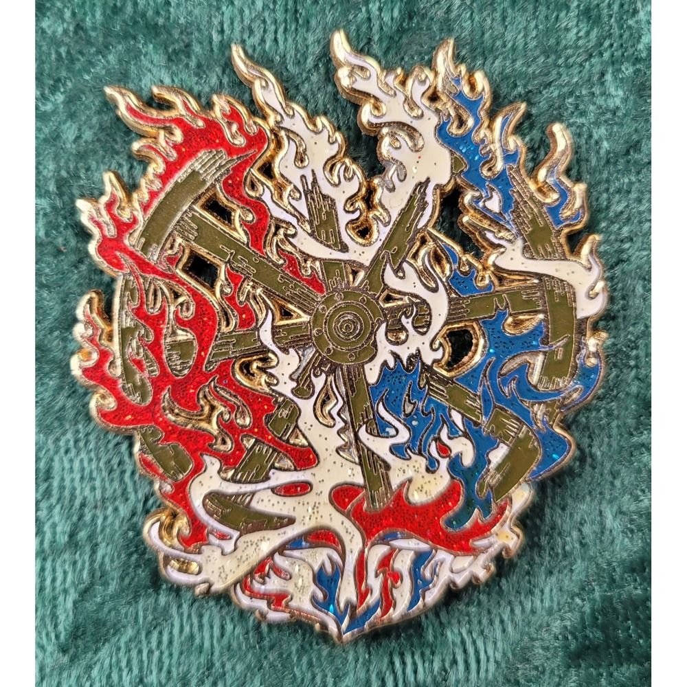 Serlo Grateful Dead RARE Fire on the Mountain Flame Wheel Pin 132/200 Jamband